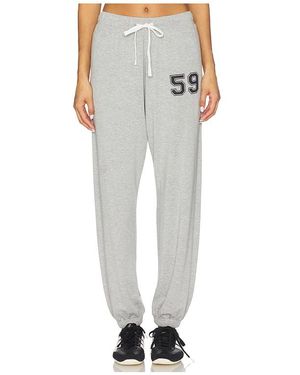 Splits59 Andie Oversized Fleece Varsity 59 Sweatpant - White