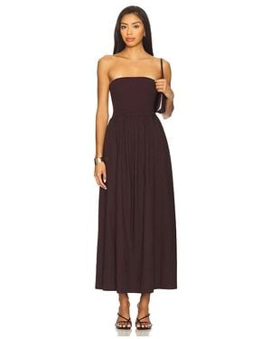 Enza Costa Cotton Resort Strapless Dress - Red