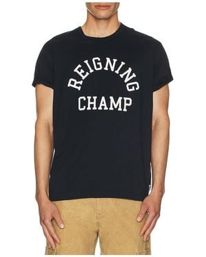 Reigning Champ Lightweight Jersey Arch Logo T-Shirt - Black