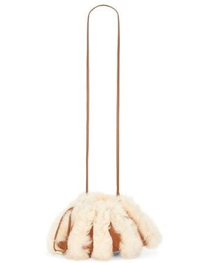 Ulla Johnson Bandolera Adria Pleated Wave Mini En Color Marrón Talla - Neutro