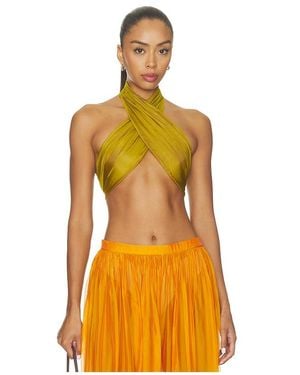 retroféte Fable Chiffon Top - Yellow