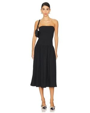 WeWoreWhat Midi-Kleid Strapless Corset - Schwarz