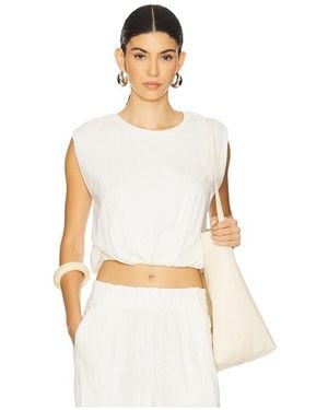 GOOD AMERICAN Cotton Muscle Tee - White
