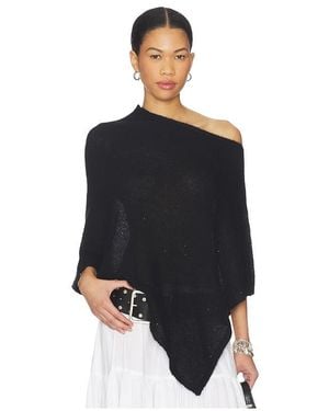 Autumn Cashmere Poncho Corto Tipo Capa Con Lentejuelas En Color Negro Talla