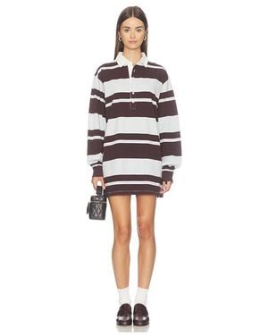 GOOD AMERICAN The Knit Rugby Mini Dress - Black