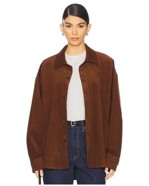 WAO Oversized Corduroy Shirt - Brown