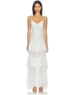 For Love & Lemons Bayview Bow Maxi Dress - White