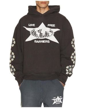 Barriers Worldwide Cowrie Shell Hidden Pocket Hoodie - Gray