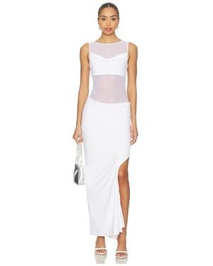 Runaway the Label Wilona Cowl Maxi Dress - White