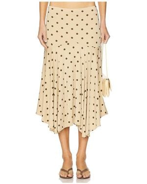 With Jean Maeve Midi Skirt - Natural