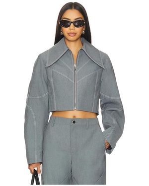 Kate Barton Specialty Denim Panelled Jacket - Blue