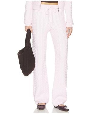 Skims Sweater Knit Cable Straight Leg Pant - White