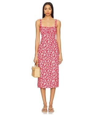 Free People Lucinda Printed Midi Dress - レッド