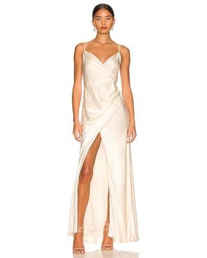 Shona Joy La Lune Cross Draped Maxi Dress - Natural