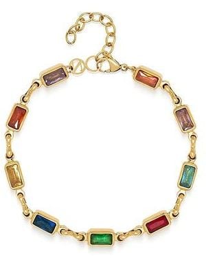 Nialaya Rectangle Tennis Bracelet - Blue