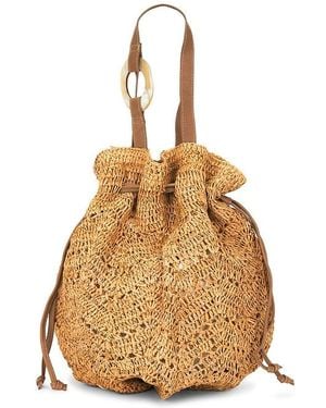 Flora Bella Antilles Crochet Raffia And Leather Tote Bag - Natural