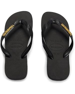 Havaianas Top Logo Metallic Sandal - Black
