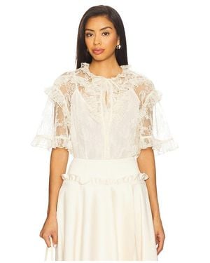 AKNVAS Kyra Lace Top With Detachable Cami - Natural