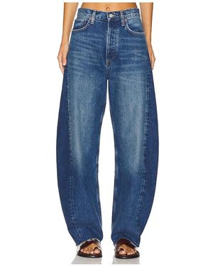 Agolde Luna Pieced High Rise Curved Taper Jeans - Blue