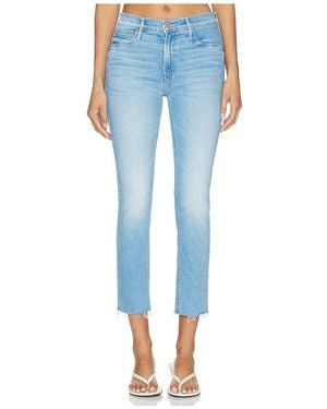 Mother The Mid Rise Dazzler Crop Fray Jeans - Blue
