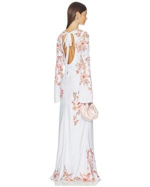 Hemant & Nandita Back Ties Maxi Dress - White