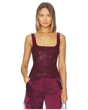 retroféte Marzia Embellished Top - Purple