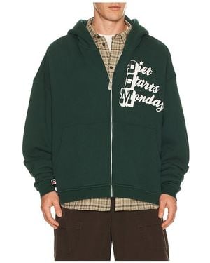 DIET STARTS MONDAY Star Full Zip Sweatshirt - Green