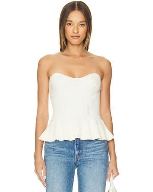 Line & Dot Saffy Top - White
