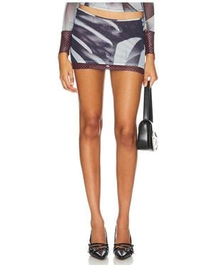 Miaou X Revolve Elektra Skirt - Blue