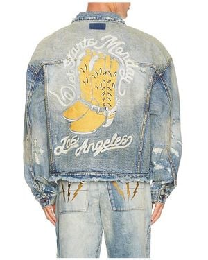 DIET STARTS MONDAY Cowboy Trucker Jacket - Blue