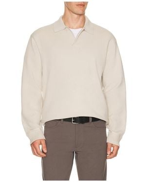Theory Light Bilen Jonny Collar Pop Over Sweater - Natur
