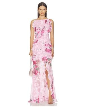 Elliatt Eleanora Sleeveless Ruffle Gown - Pink