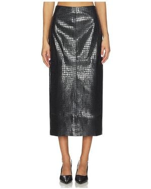 L'academie Alisson Midi Skirt - Black