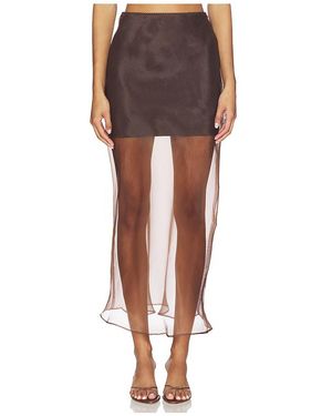 Line & Dot X Revolve Denman Midi Skirt - Brown