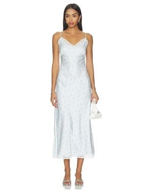 LoveShackFancy Vestido Manuela En Color Bebe Azul Talla (Tambiãn En Xxs, Xs, S, M) - Blanco