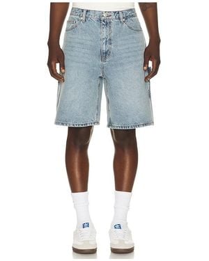 DUNST Classic Carpenter Denim Shorts - Blue