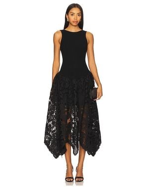 Aje. Strick Midikleid Atlas - Schwarz