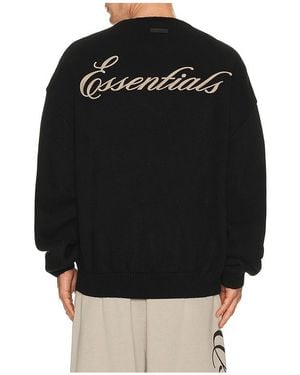 Fear Of God Waffle Crewneck Jumper - Black