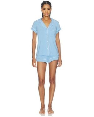 Eberjey Gisele Shortie Pajama Set - Blue