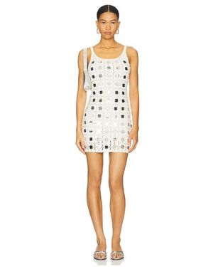 Le Superbe Gypset Crochet Mirrored Mini Dress - White