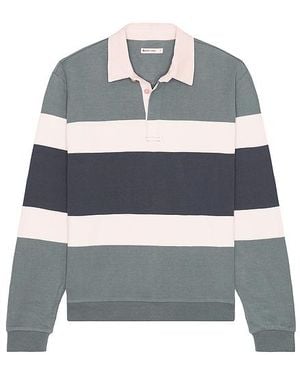 Marine Layer Polo De Rugby Sueded En Color Azul Talla (También En M, S, Xl/1X) - Multicolor