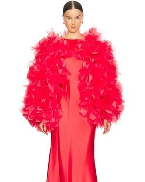 SELEZZA LONDON Lucia Flower Bomber - Rouge