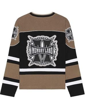 Memory Lane Shield Hockey Jersey - Black