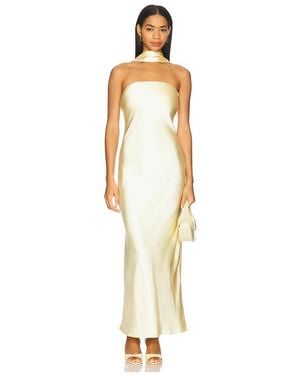 SNDY'S X Revolve Angelina Neck Tie Maxi Dress - Metallic