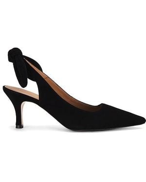 Flattered Franchesca Suede Slingback Heels - Black