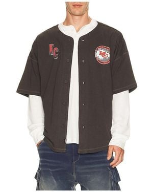 Junk Food Chiefs Baseball Jersey - Black