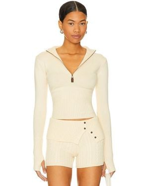 Frankie's Bikinis Maverick Cloud Knit Jacket - Natural