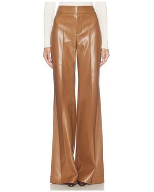 Alice + Olivia Dylan Faux Leather Pant - Natural