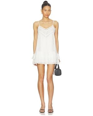 Rococo Sand Lace Detail Mini Dress - White