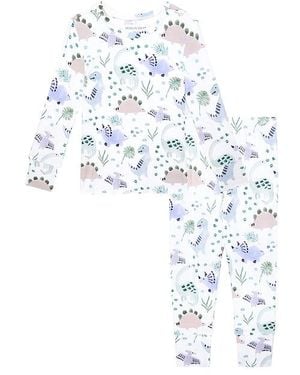 Posh Peanut Classic Pajama Set - White